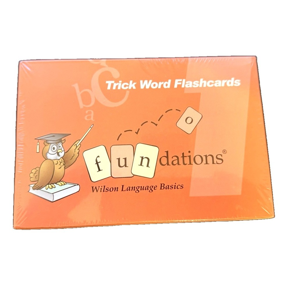 Vintage Fundations Trick Word Flashcards 1 Wilson Language 2003 First Edition